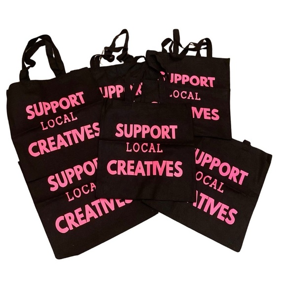Black and Pink Tote Bag - Picture 1 of 1